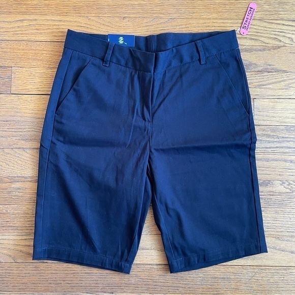Izod Other - NEW Izod Kids Approved Schoolwear Bermuda Shorts Navy Blue Size 7 NWT